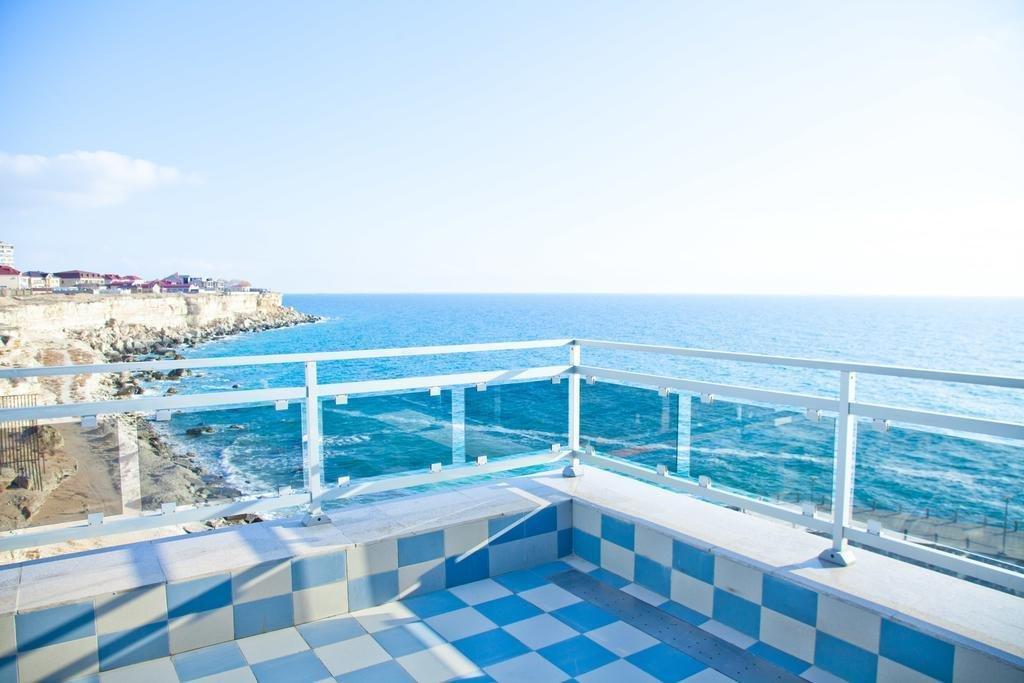 Caspian Riviera Grand Palace Hotel Aqtau Esterno foto View of the sea from the lighthouse